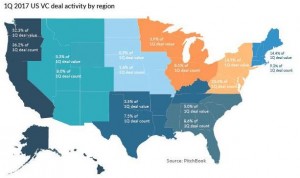 Pitchbook Q1 17 results by state