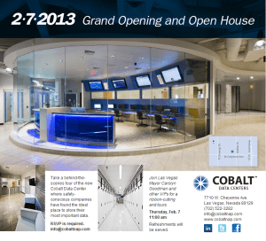 Grand Opening - Cobalt Cheyenne Data Center